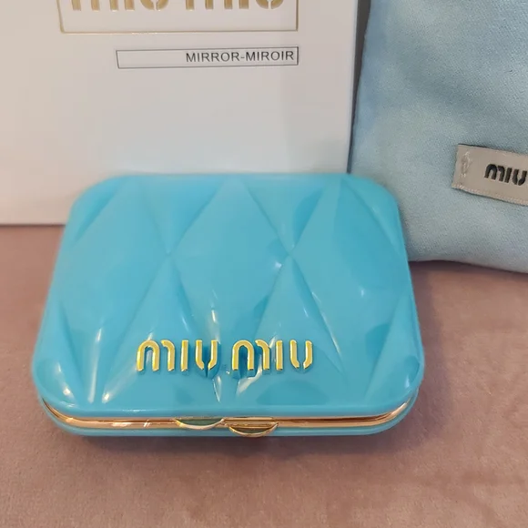 Miu Miu Blue Quilted Mirror